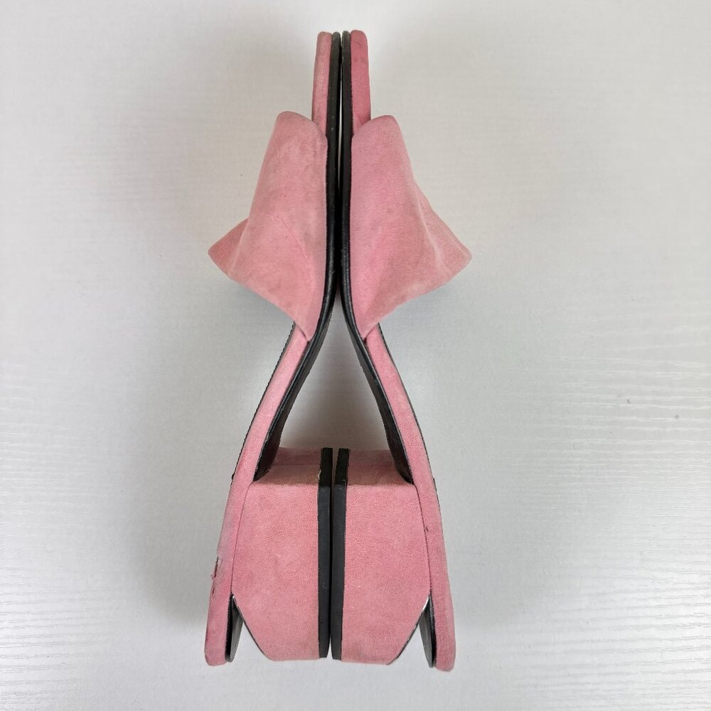 Alexander Wang Pink Suede Block Heel Slides - image 6